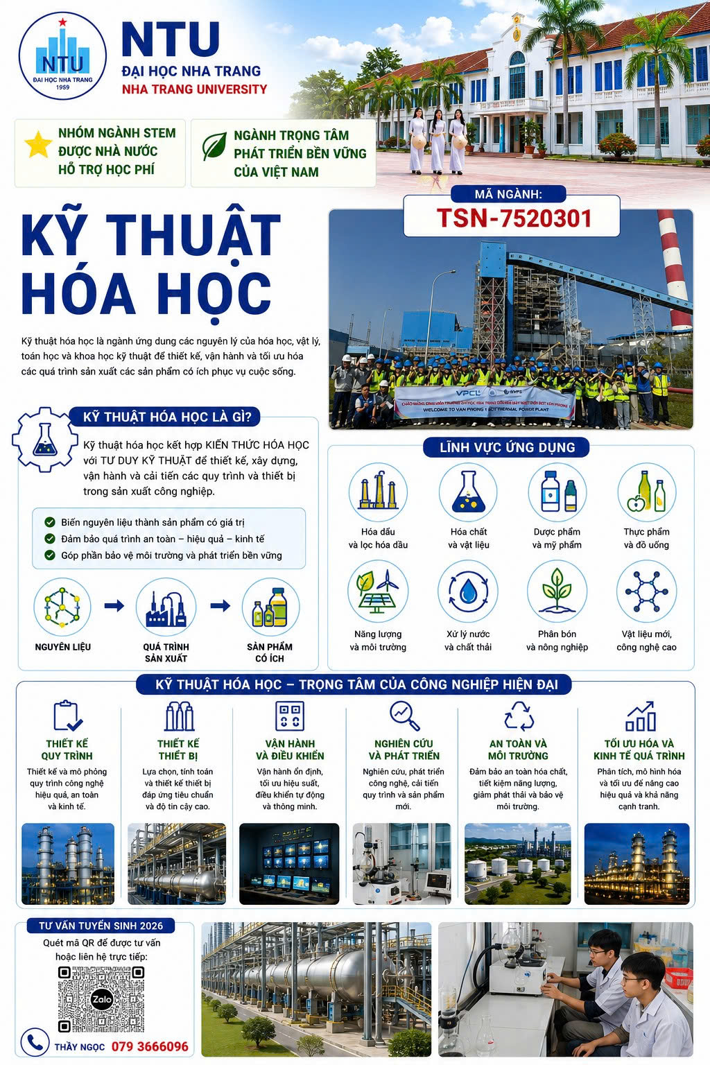 Kỹ thuật Hóa học – Ngành học của công nghệ, đổi mới và phát triển bền vững